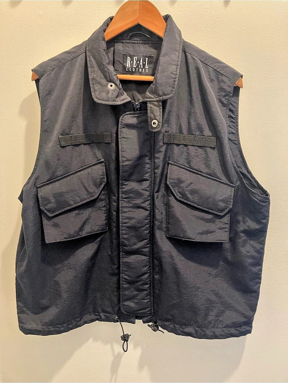 REAL CLOTHES Utility Vest in Black Size Large Like New
